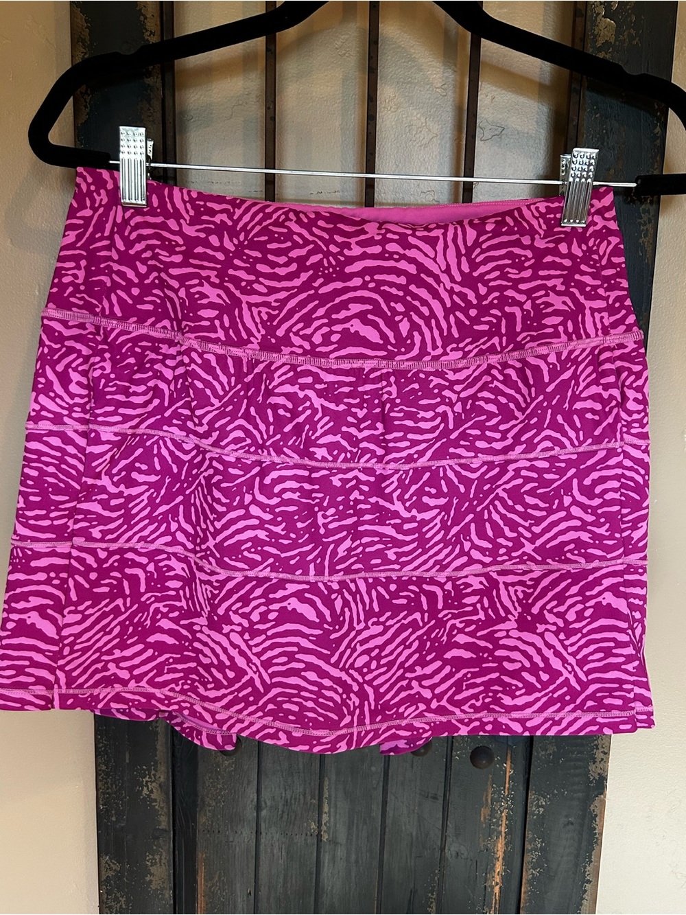 Women's Pink Printed Stretch tennis /athletic Skirt